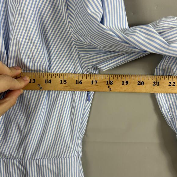 Simkhai Dress 12 Briar Wrap Effect Striped Maxi Shirt Belted Office Work Luxury - Picture 14 of 16